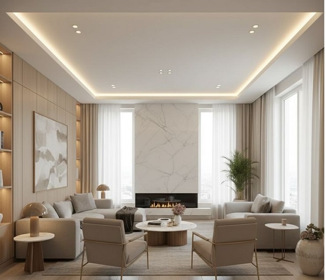Giải pháp thiết kế chiếu sáng phòng khách hiện đại, thông minh