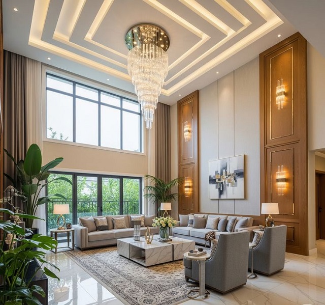 Giải pháp thiết kế chiếu sáng phòng khách hiện đại, thông minh