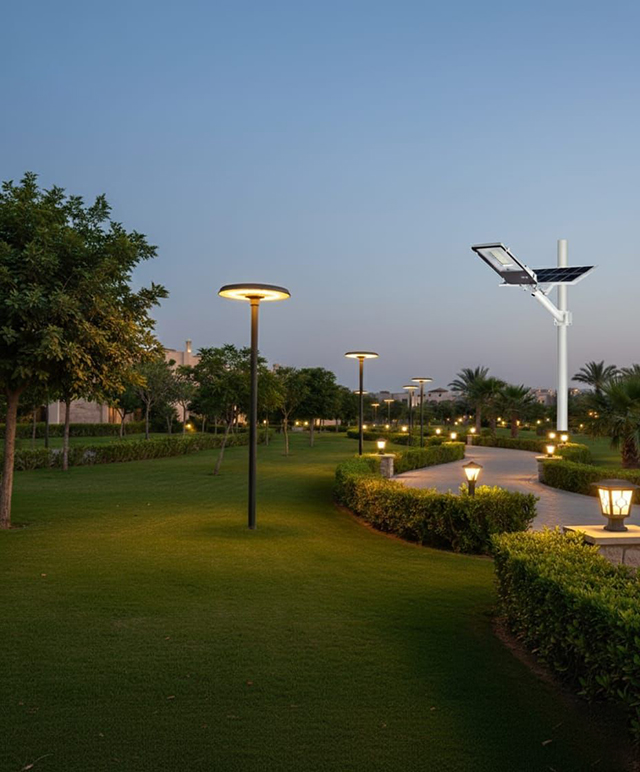 Thiết kế đèn chiếu sáng công viên thẩm mỹ, bền bỉ