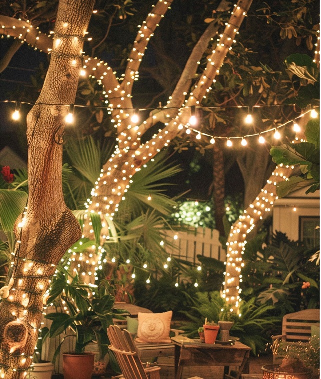 Top 10 ý tưởng sử dụng đèn trang trí cây đẹp nhất