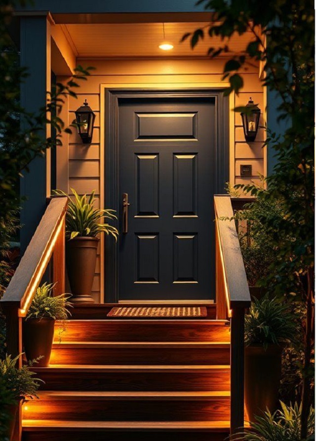 25+ Ý tưởng chiếu sáng – decor đèn trước cửa nhà đẹp, thịnh hành