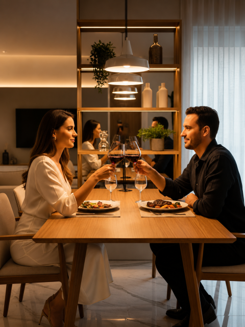 KỊCH BẢN CHIẾU SÁNG BỮA TỐI LÃNG MẠN – ÁNH SÁNG NÂNG TẦM TRẢI NGHIỆM VÀ CẢM XÚC