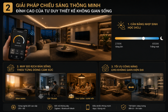 MUA ĐÈN VÀ LÀM GIẢI PHÁP ÁNH SÁNG: HAI TƯ DUY KHÁC BIỆT ĐỊNH HÌNH TỔ ẤM