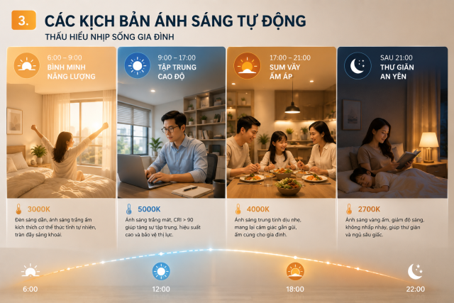 Smartlight & Human-Centric lighting – Xu hướng chiếu sáng cho mọi ngôi nhà hiện đại